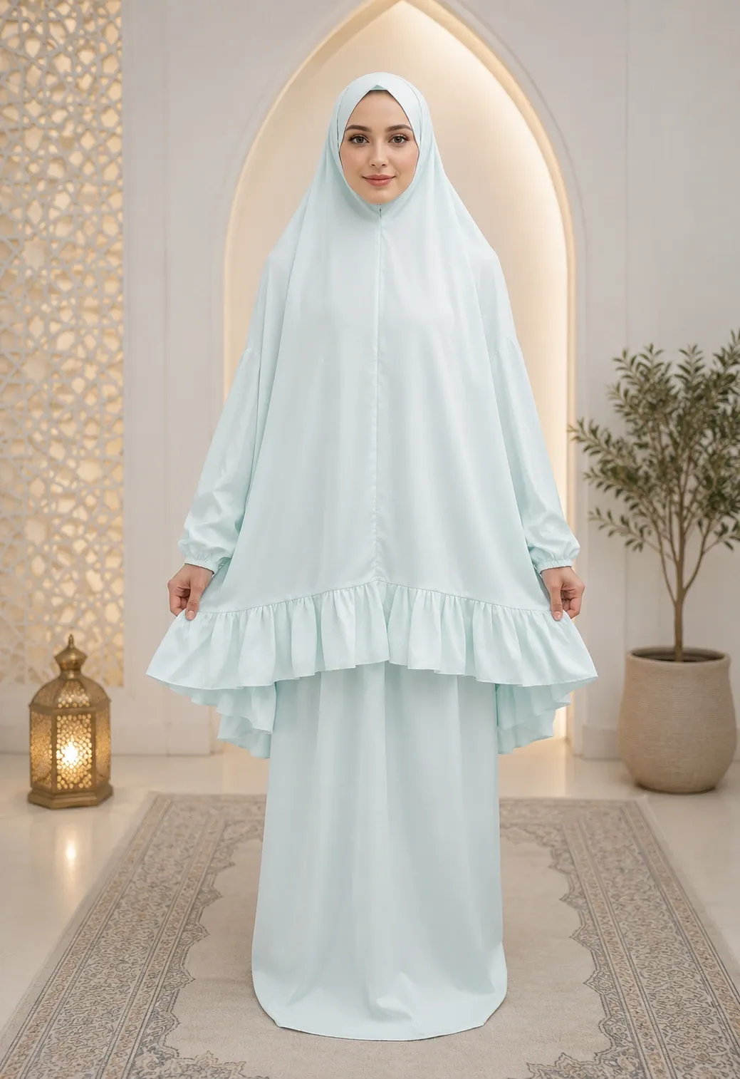 Light Blue Plain Prayer Set