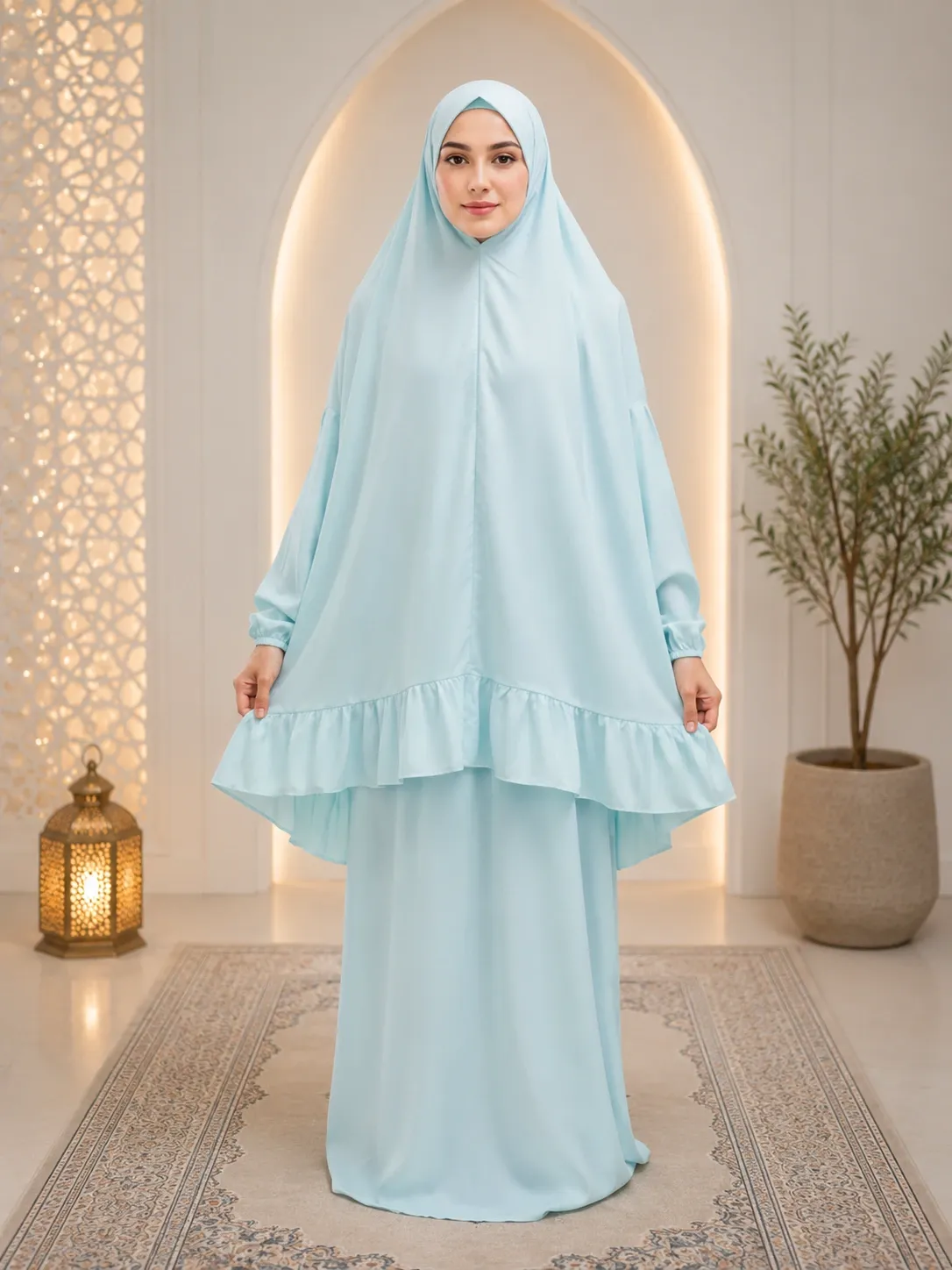 Sky Blue Plain Prayer Set