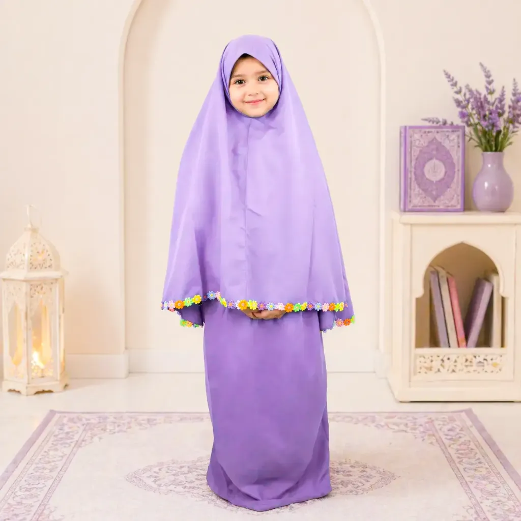 Lavender Color Kids Prayer set  (7-8 Years)