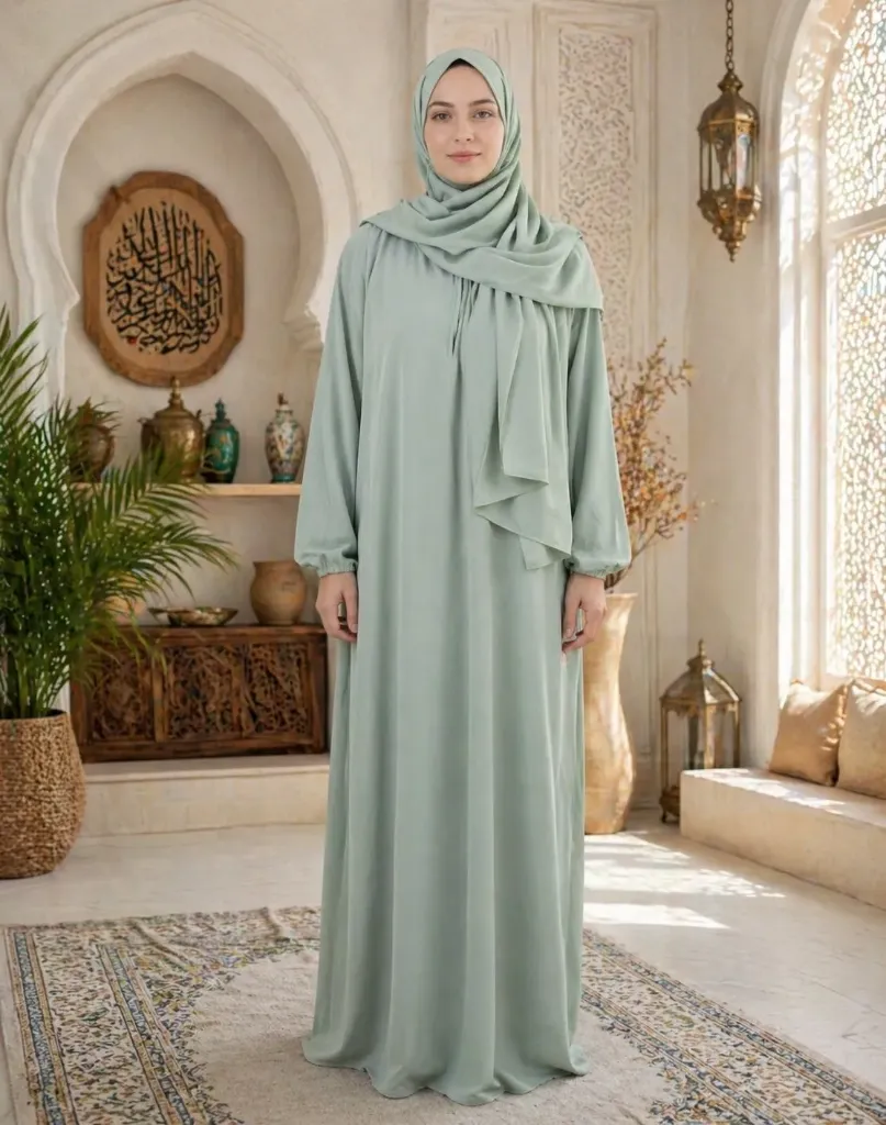 One-Piece Prayer Dress Pastel Green