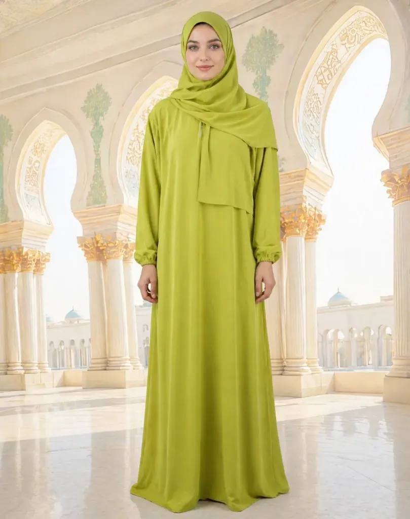 One-Piece Prayer Dress Lemon Green Color 