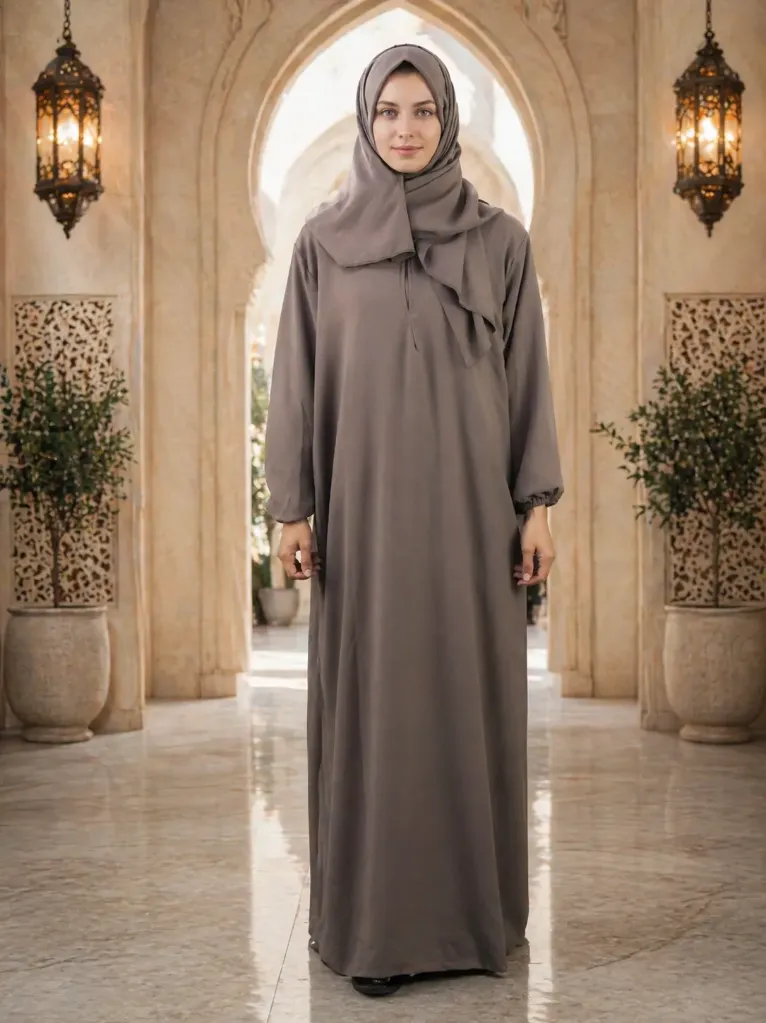 One-Piece Prayer Dress Taupe color