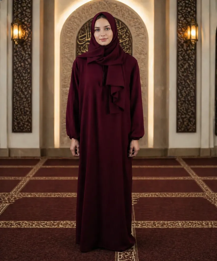 One-Piece Prayer Dress Maroon 