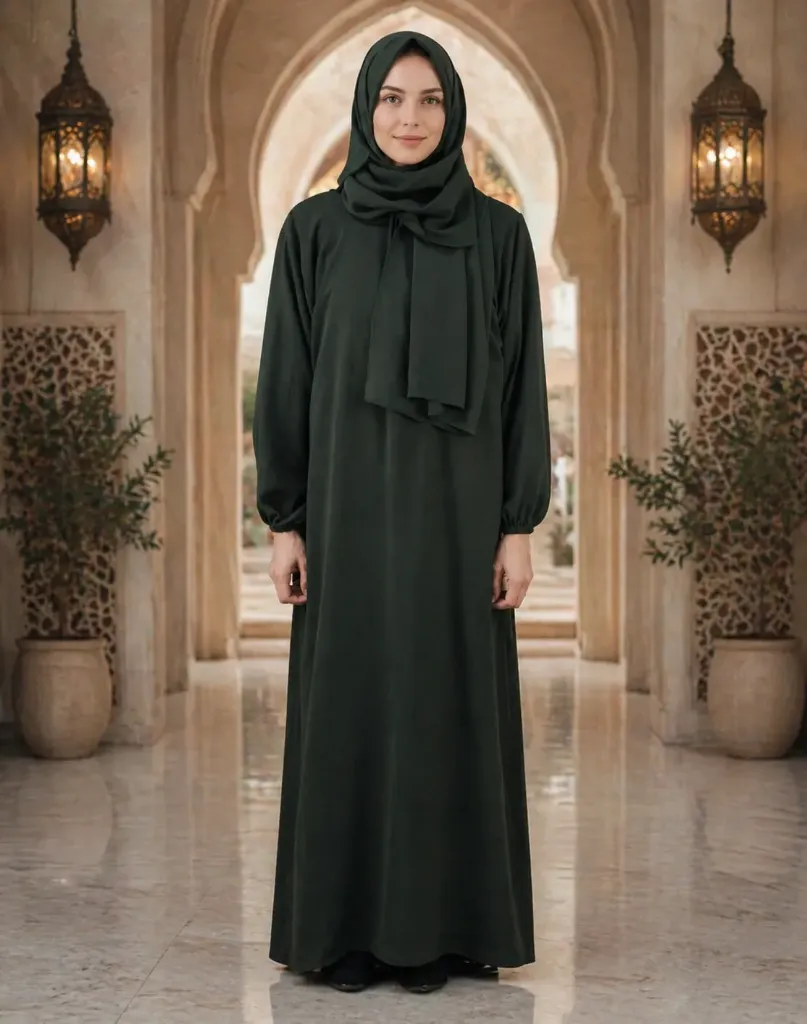 One-Piece Prayer Dress Dark Green