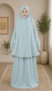 Flower Design Prayer Set with Sleeve Light Blue