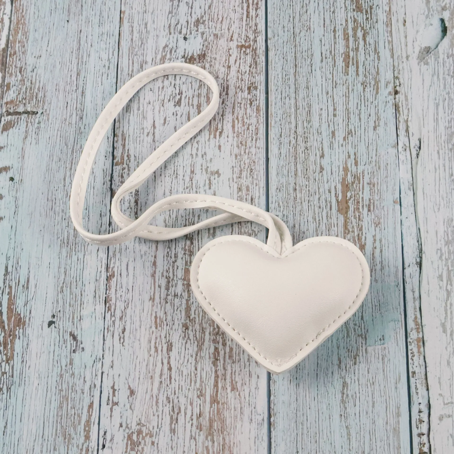 Heart Shape Leather Charm Bag