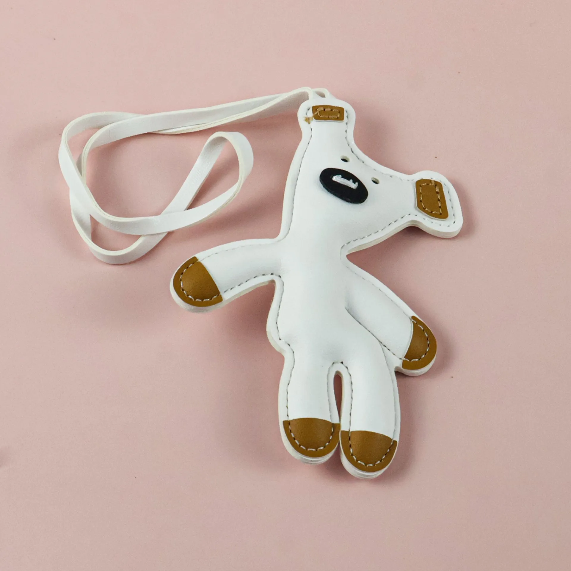 Bear Shape Leather Charm Bag