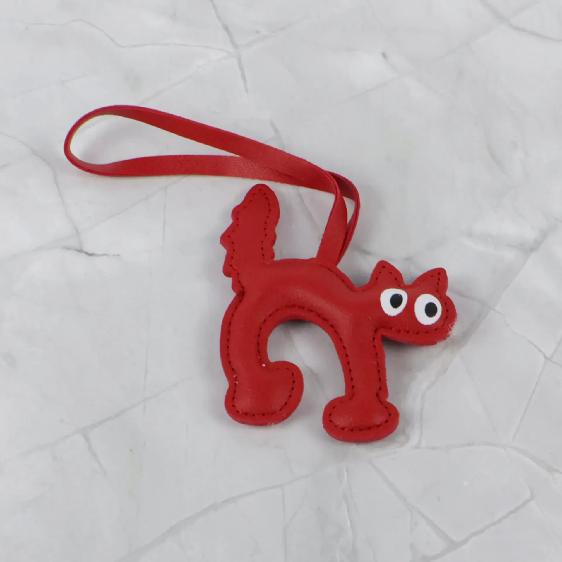 Cat Shape Leather Charm Bag