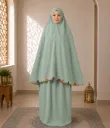 Flower Design Prayer Set without Sleeve pistachio