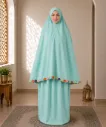 Flower Design Prayer Set without Sleeve seafoam green
