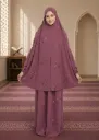 Tone-on-Tone Embroidered Prayer Set plum