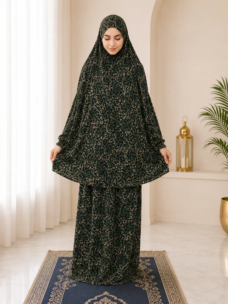 Patterned Prayer Set Green 