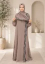 Embroidered One-Piece Prayer Dress Old pink
