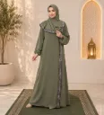 Embroidered One-Piece Prayer Dress Olive
