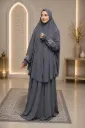 Embroidered Sleeve Prayer Set Gray