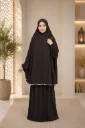 Prayer Set with White Crochet Dark Brown
