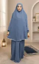 Prayer Set with White Crochet Blue 