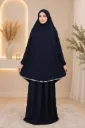 Prayer Set with White Crochet Navy