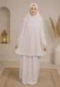 Prayer Set with White Crochet Blush Greige 
