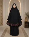 Crepe Prayer Set – “My Prayer, My Life” Embroidery Black
