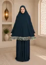 Lycra Prayer Set Lace dark cyan 
