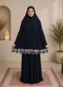 Lycra Prayer Set Lace Dark Navy