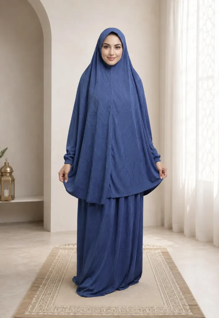 Lycra Prayer Set Blue 