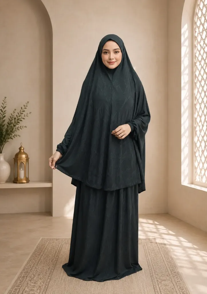 Lycra Prayer Set Dark Green