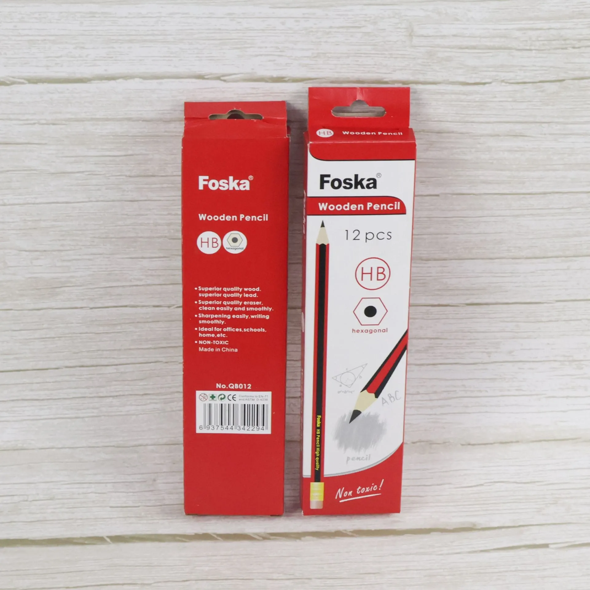 HB Wooden Pencils – Pack of 12