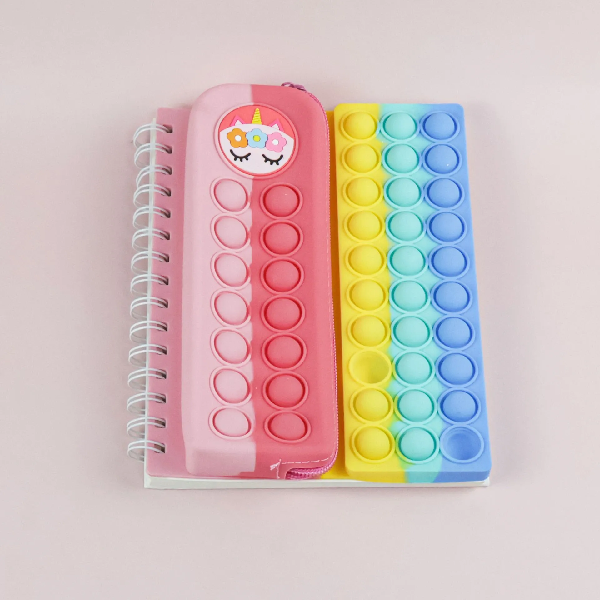 Push Pop Bubble Notebook with Pencil Case  (color 01)