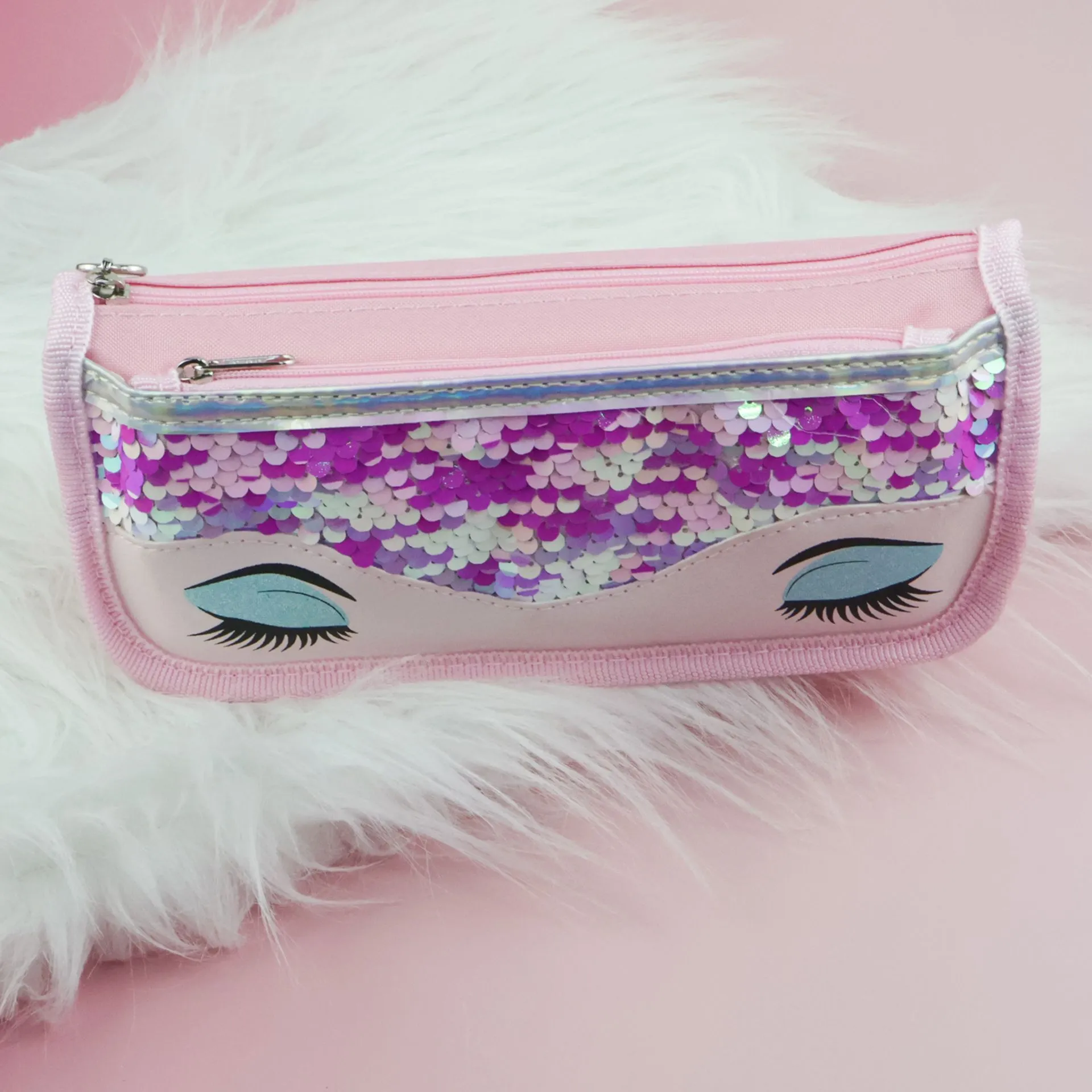 Sparkle Sequin Pencil Case (Pink)