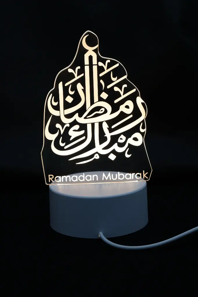 3D Lights Ramadan Mubarak