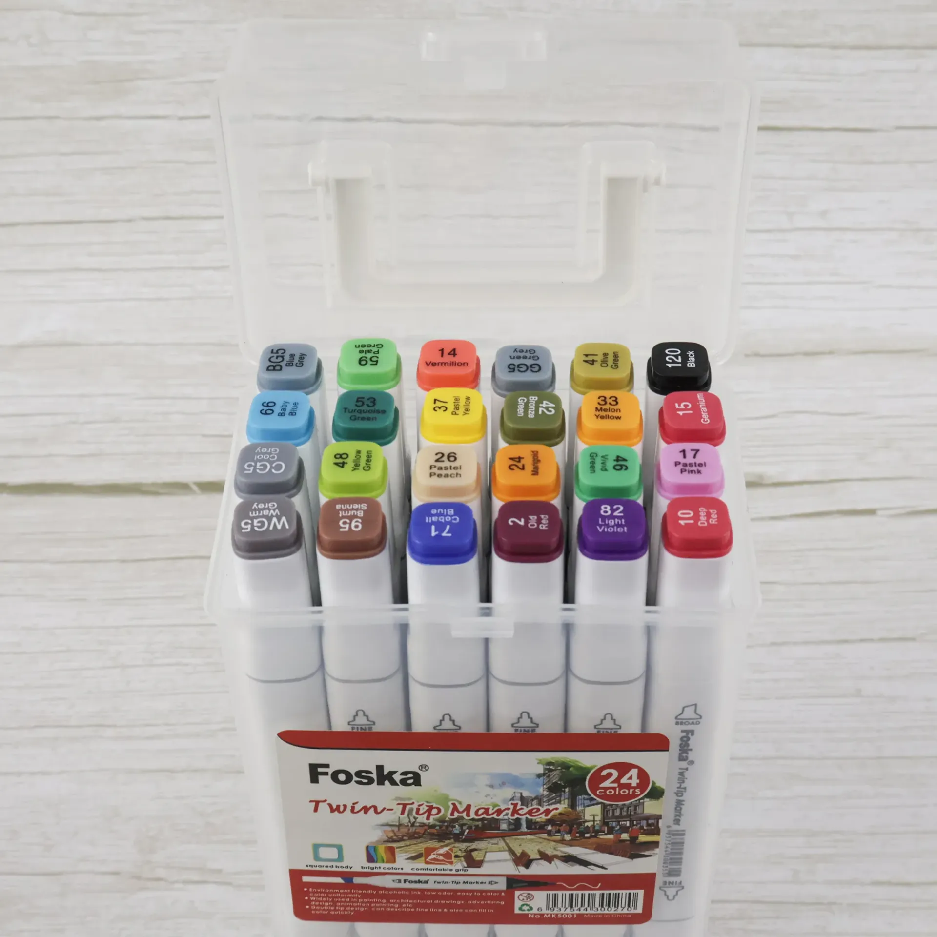 Twin Tip Marker Set – 24 Colors Alcohol Art Markers