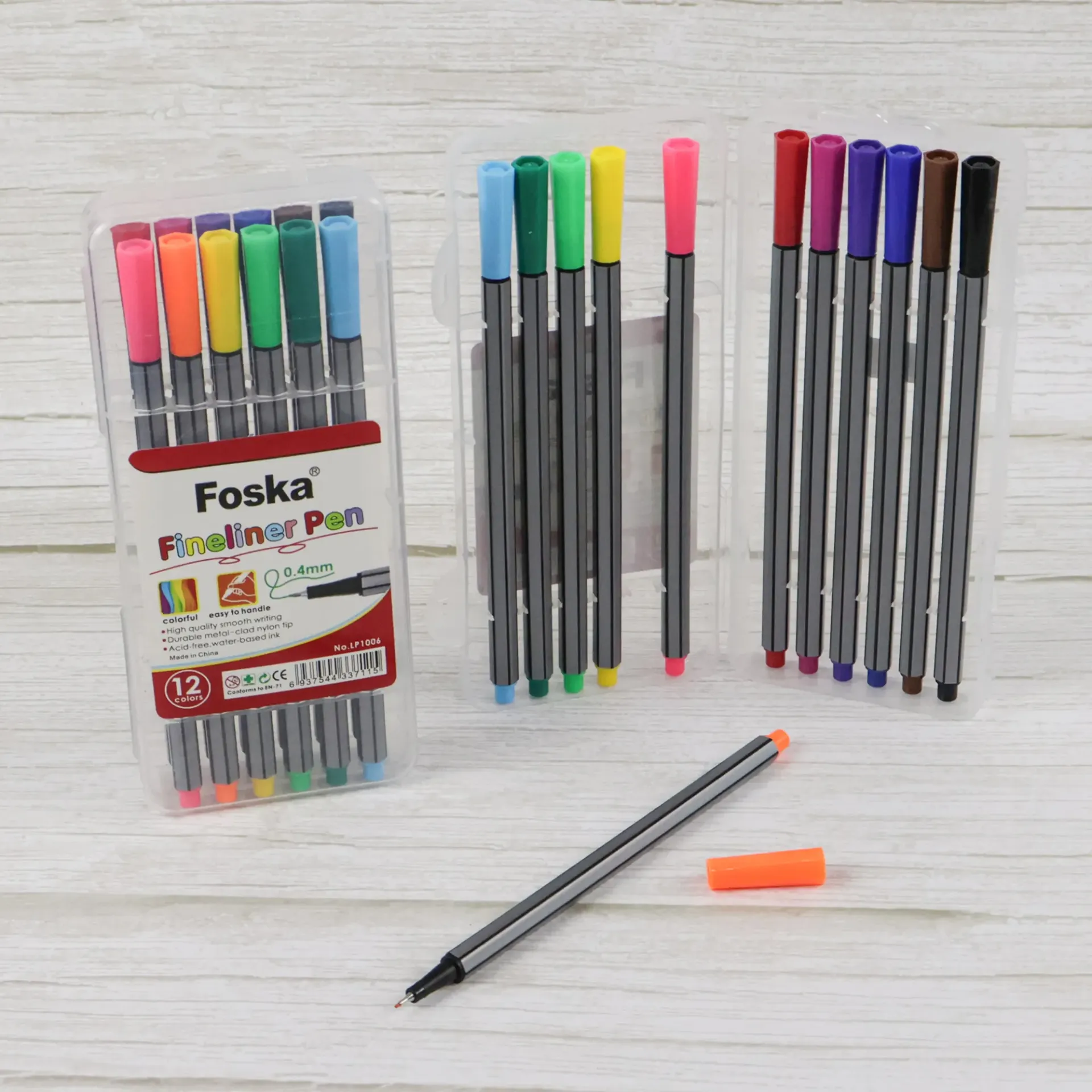  Fine liner Pen Set – 12 Colors 0.4mm Fine Tip Pens