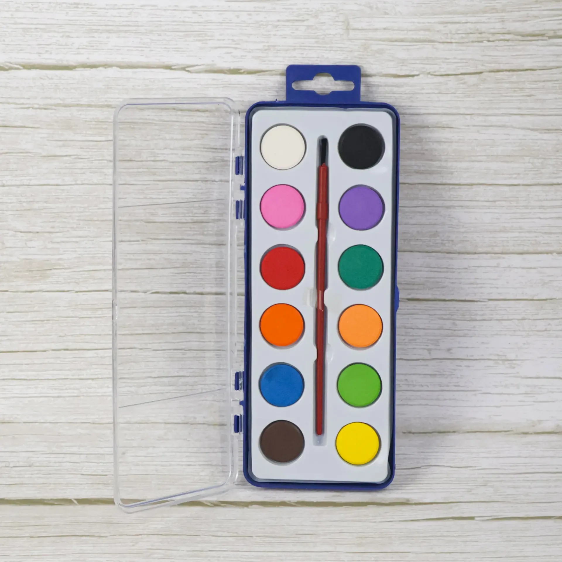 Watercolor Paint Set – 12 Colors with Brush