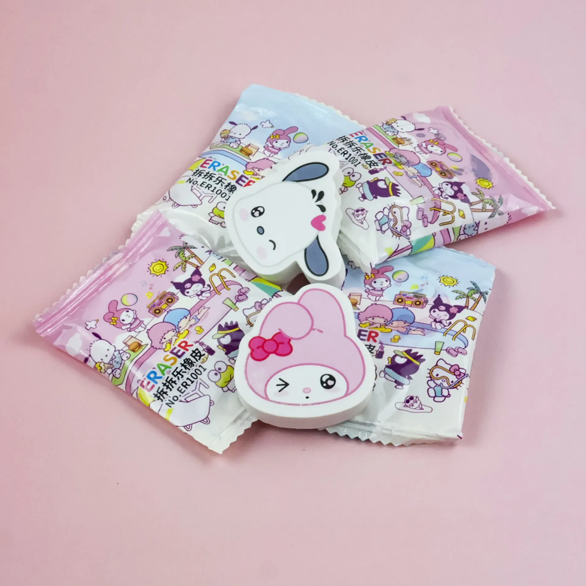 Cartoon Character Surprise Eraser Pack – Random Design