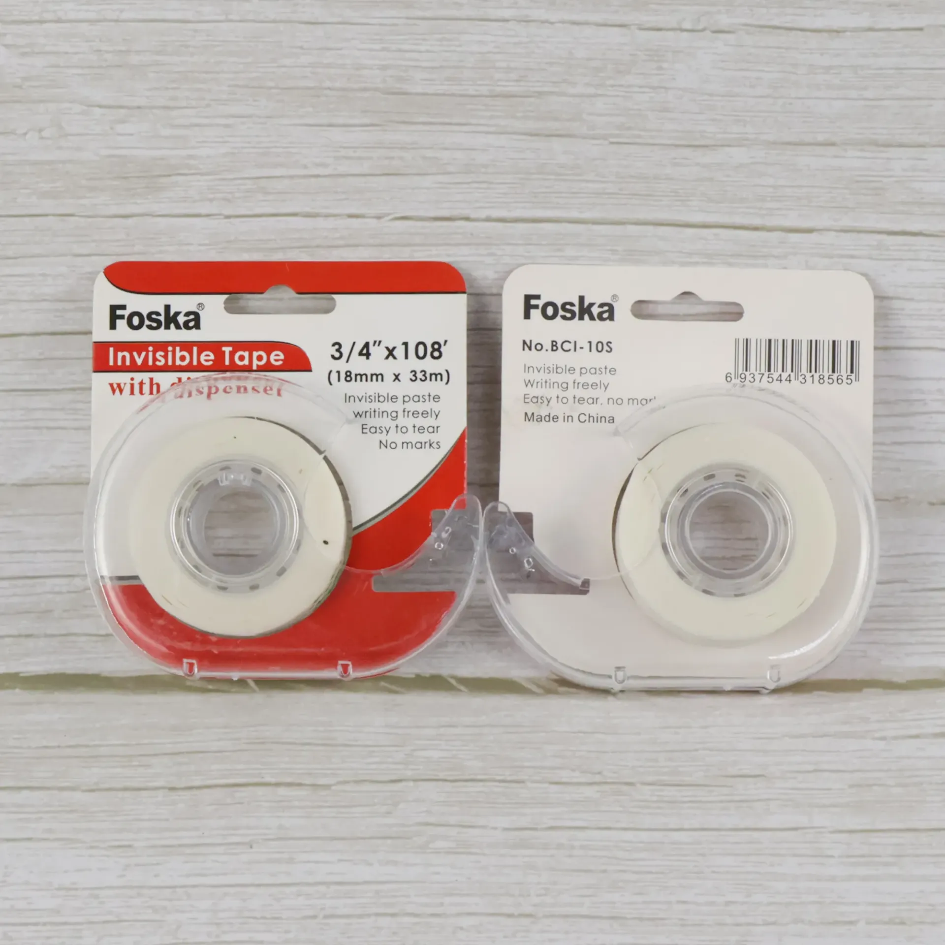 Invisible Tape with Dispenser – 18mm × 33m