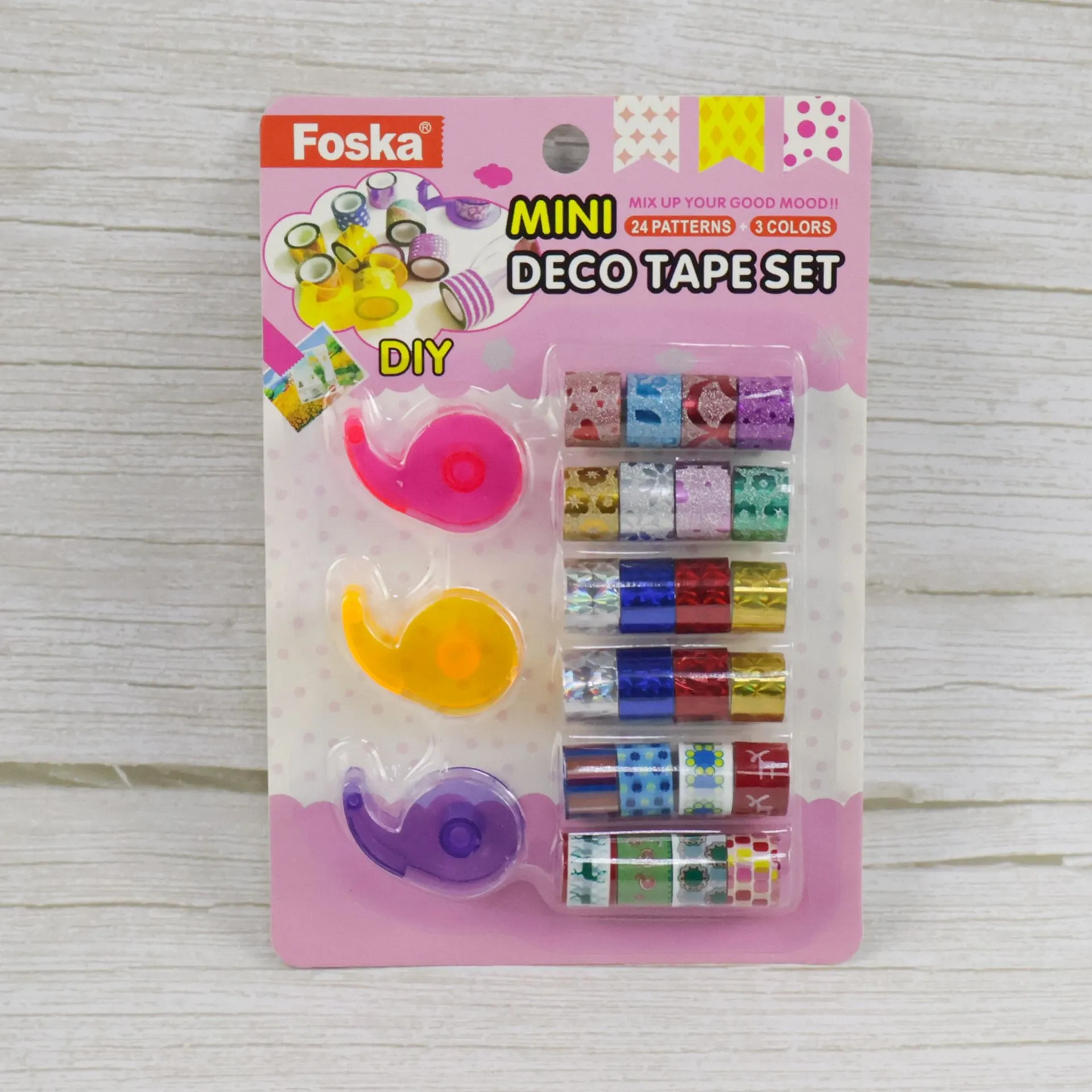 Mini Decorative Washi Tape Set with Dispensers