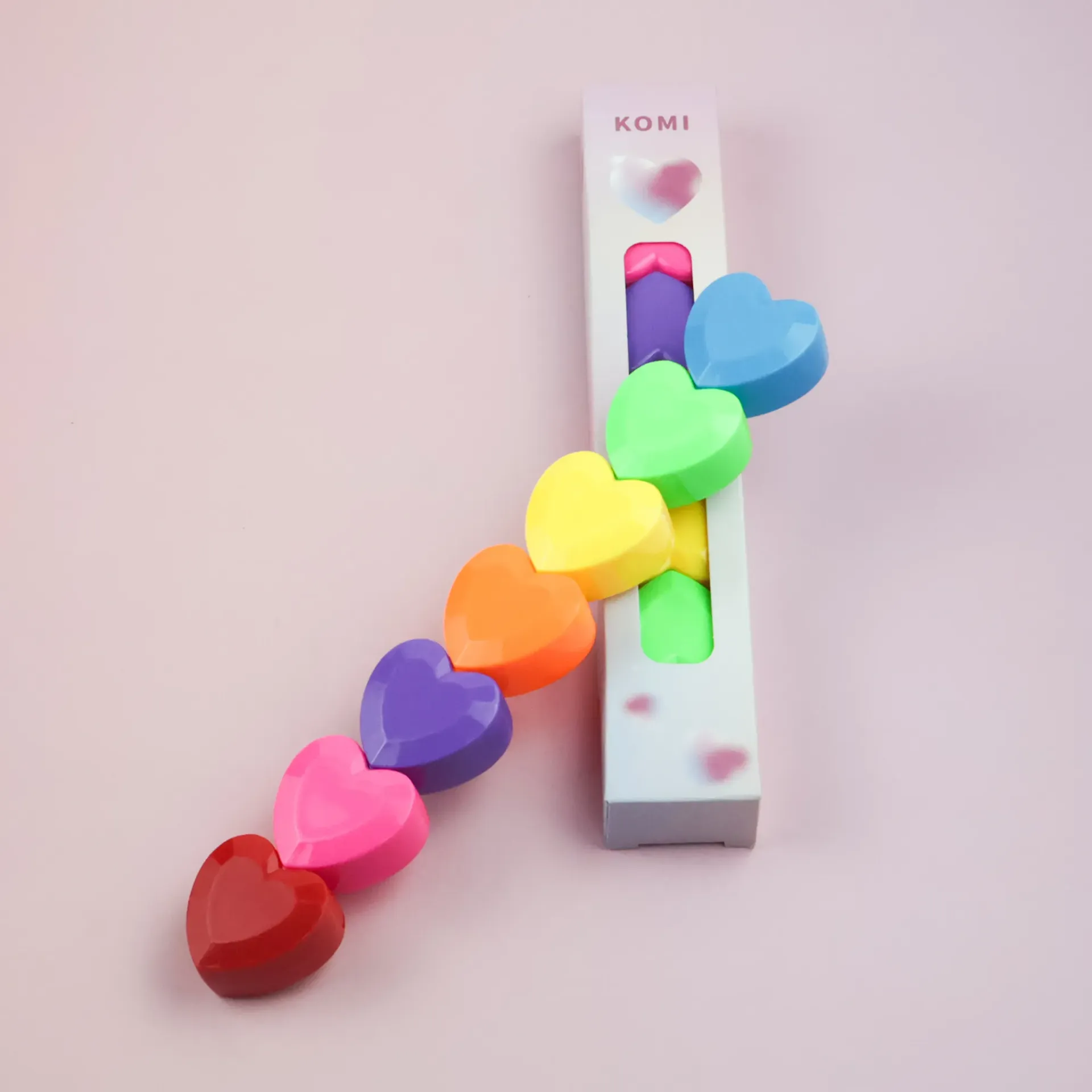 Heart-Shaped Highlighter Set