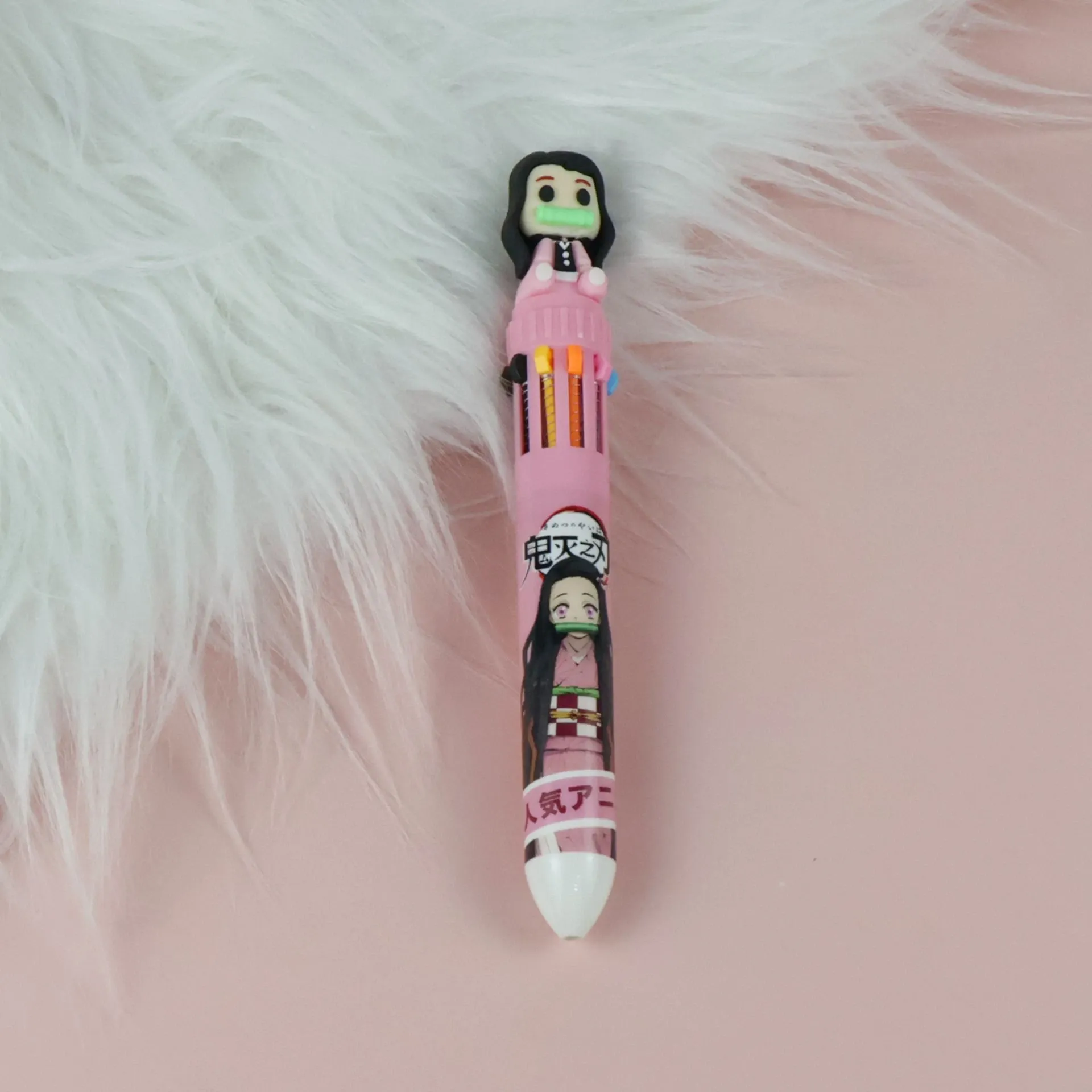 Anime 6-Color Ballpoint Pen – Cute Character Multi-Color Pen