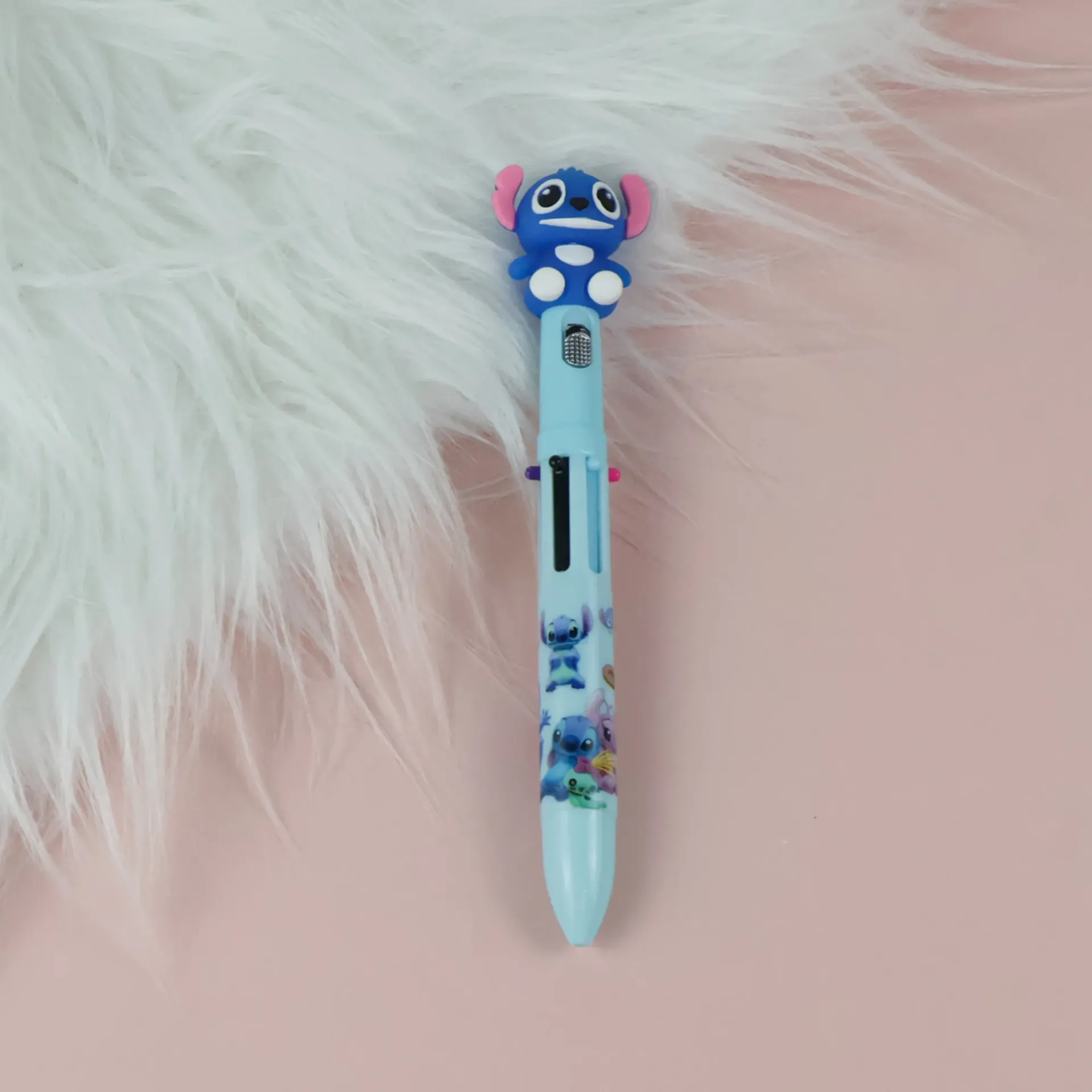 Cute Character Multi-Color Ballpoint Pen – Light-Up Novelty Pen