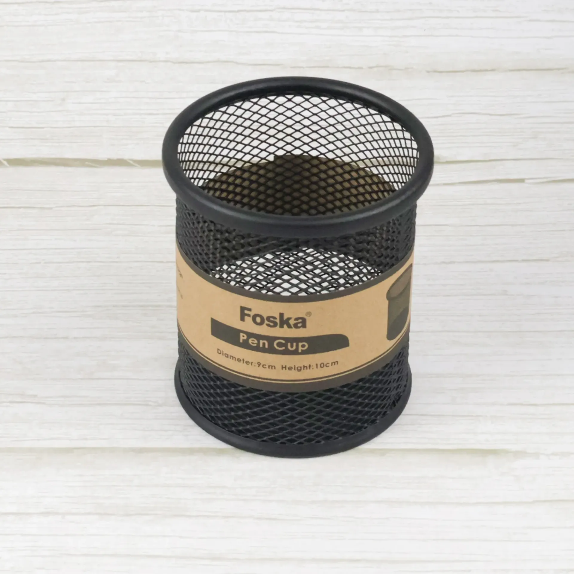 Black Mesh Pen Holder & Desk Organizer