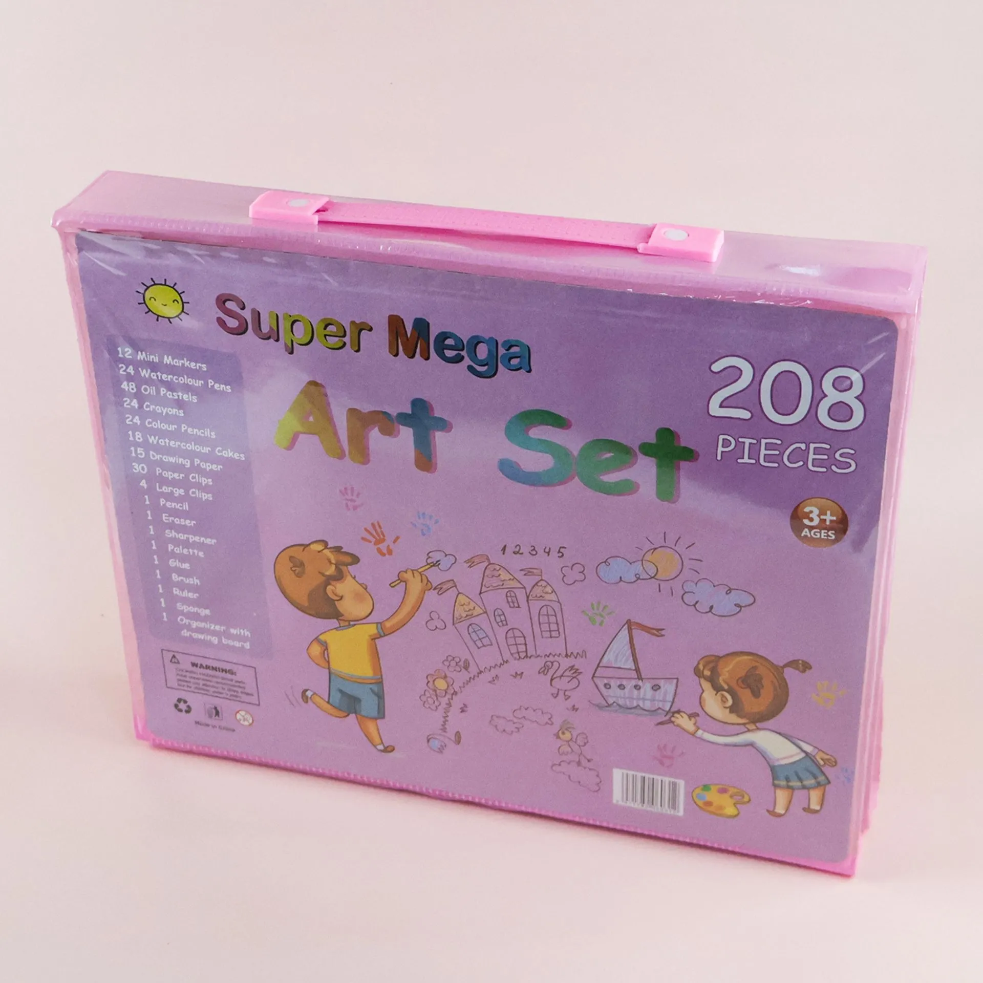 208-Piece Kids Art Set – Complete Drawing and Coloring Kit