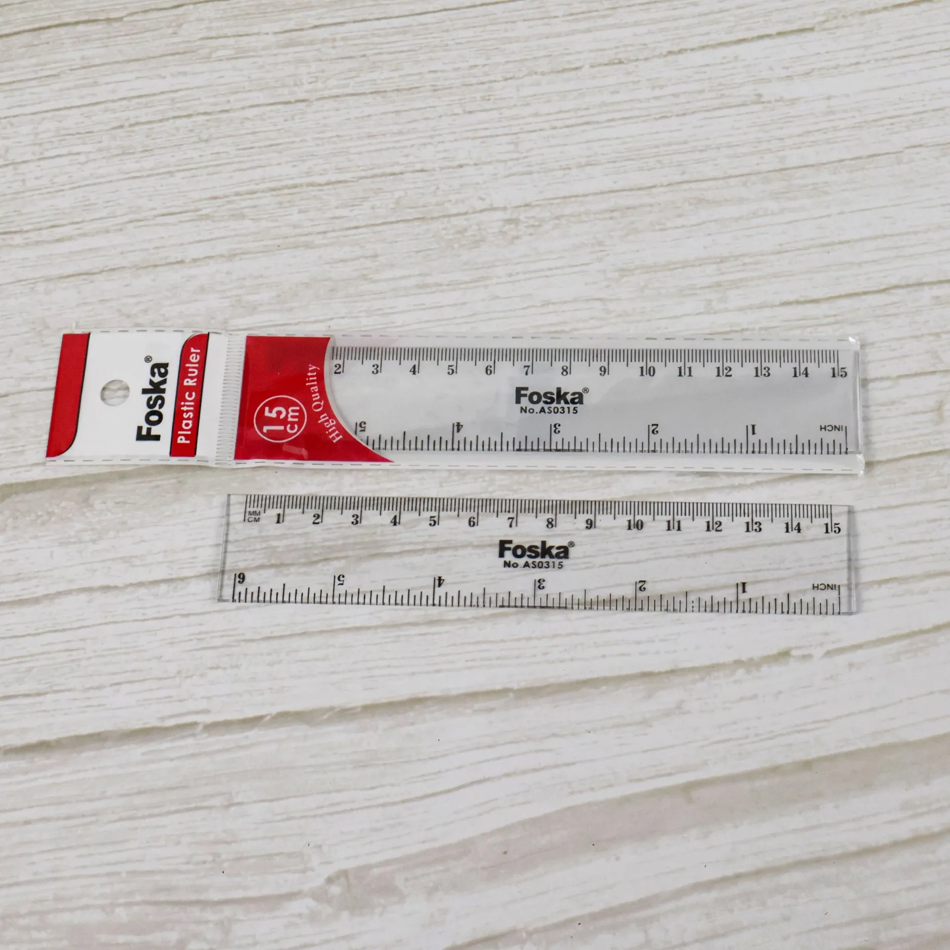 Transparent Plastic Ruler – 15cm, 20cm & 30cm (15cm)