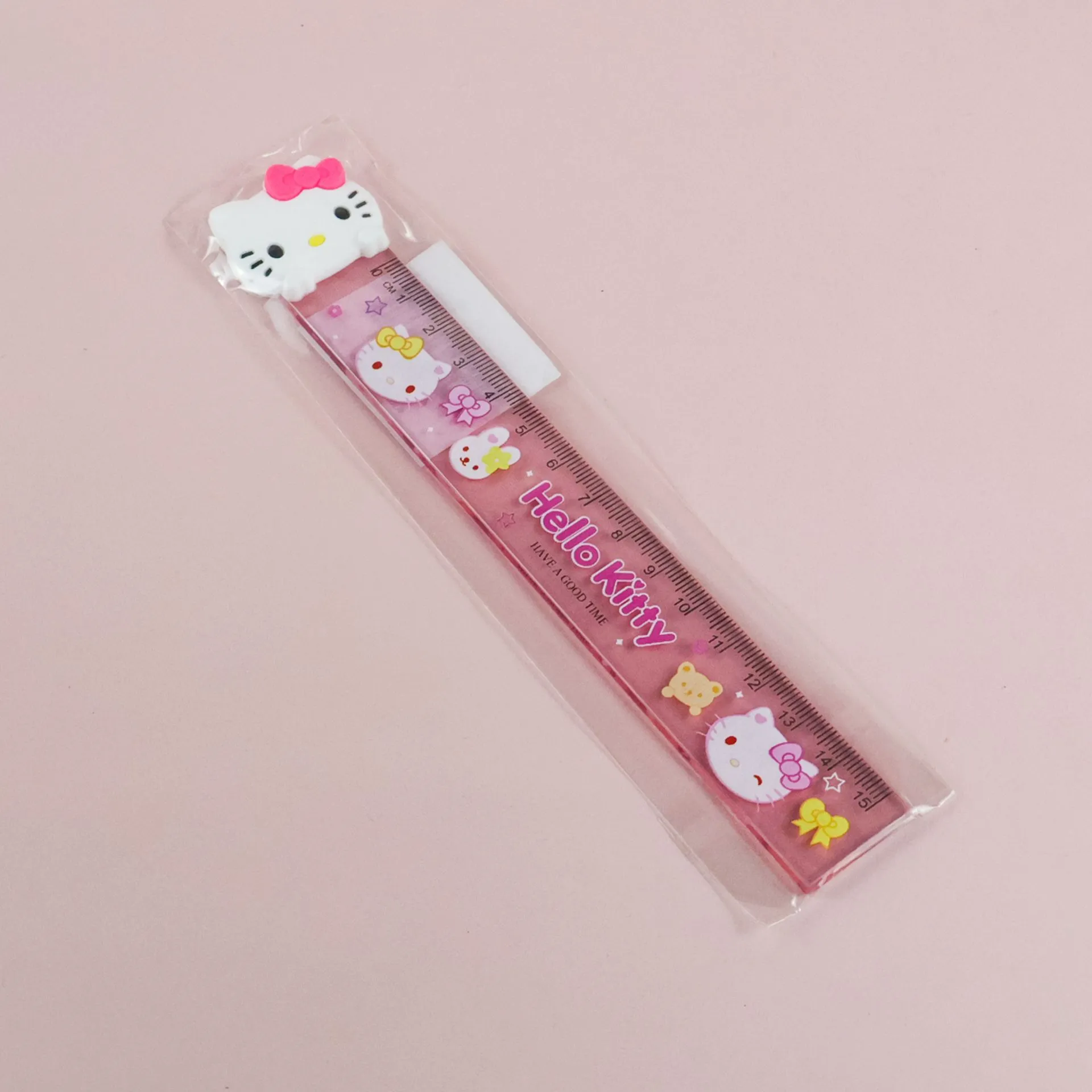 Cute Cartoon Acrylic Ruler – 15 cm (Hello Kitty)