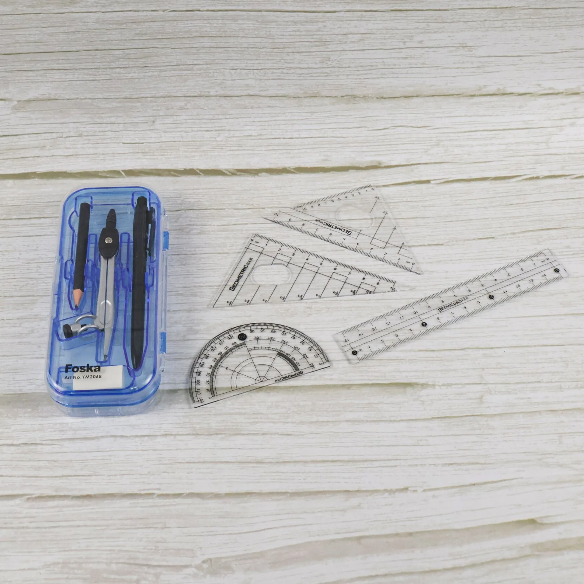 Geometry Math Set with Compass & Storage Case