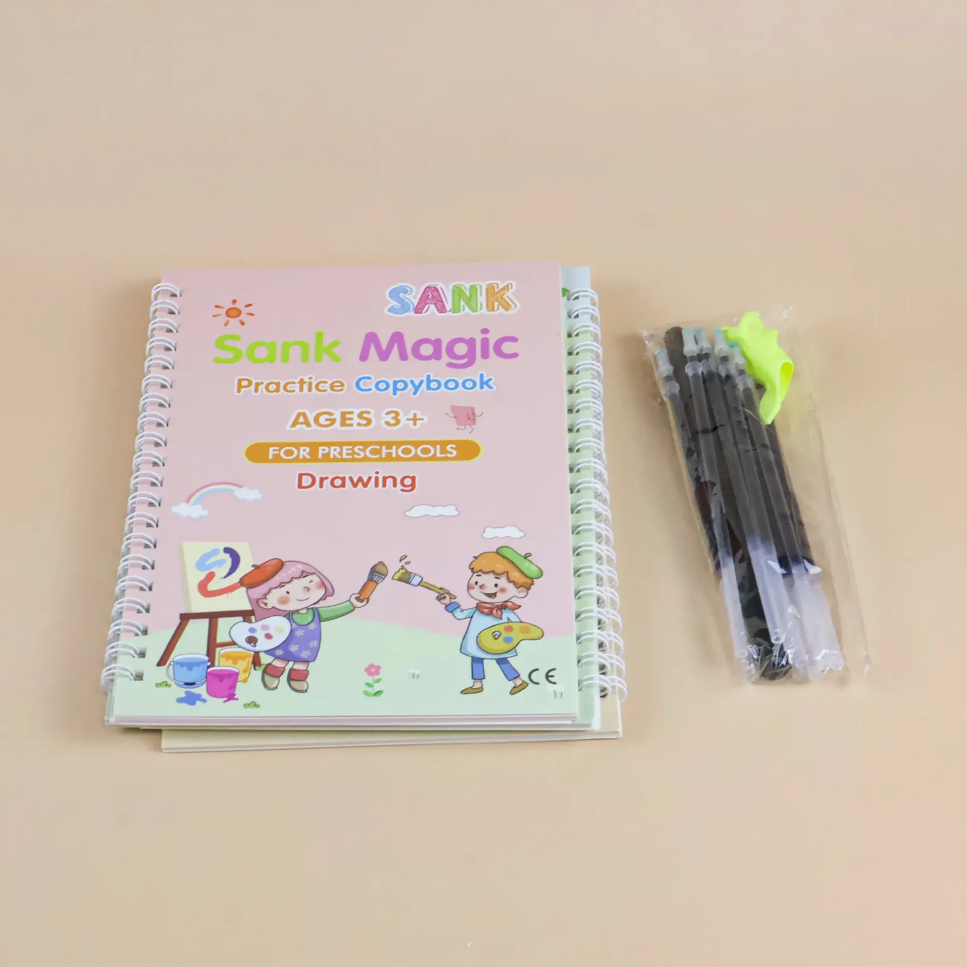 Magic Practice Copybook Set – 4 Books with Reusable Pens