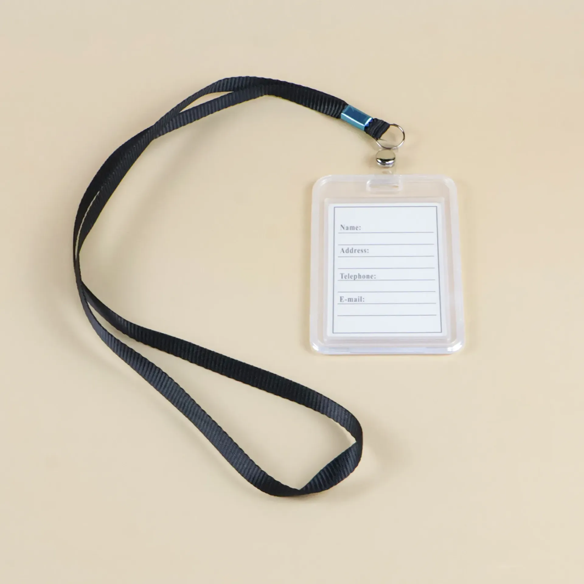 Vertical ID Card Holder with Lanyard