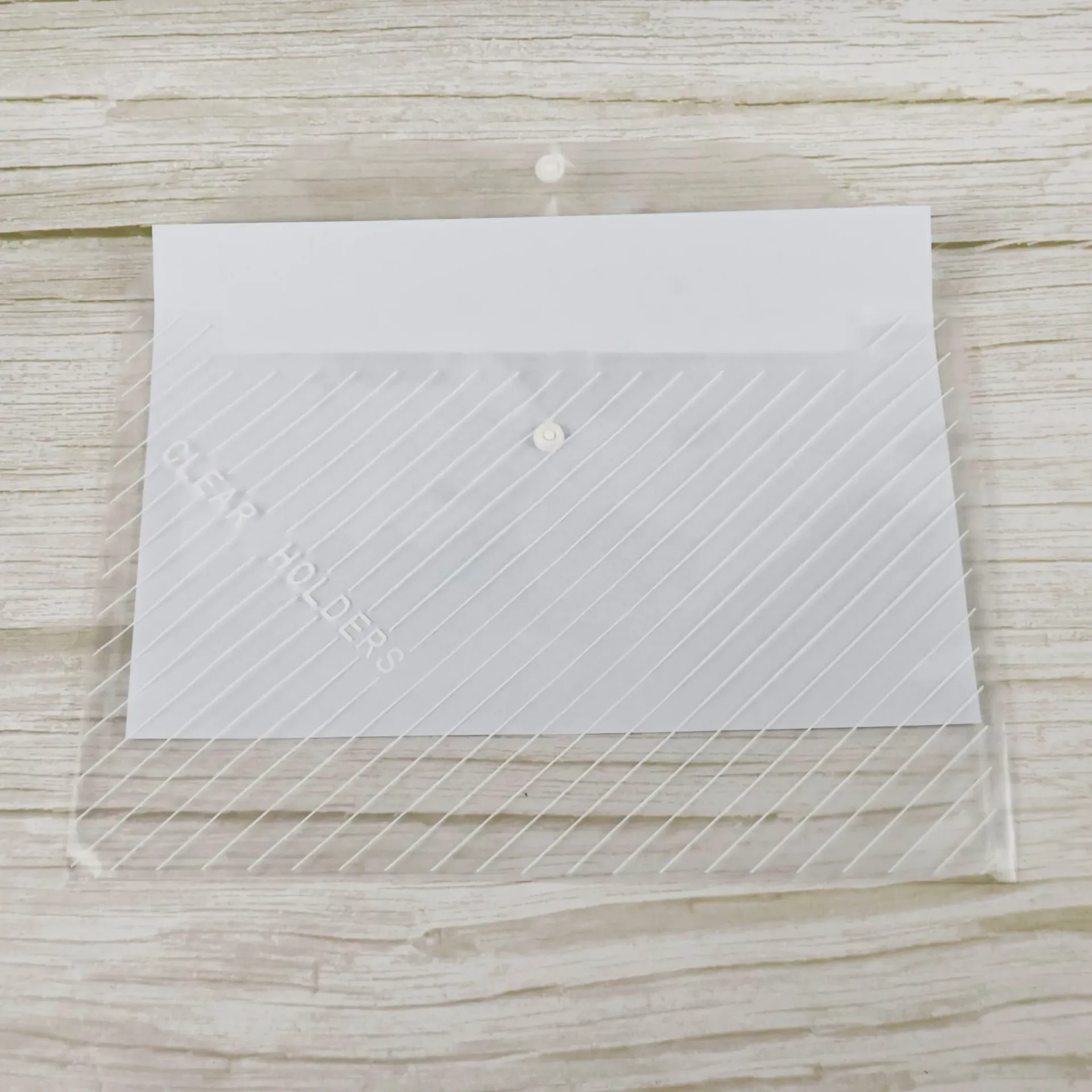 Transparent Document Folder with Snap Button