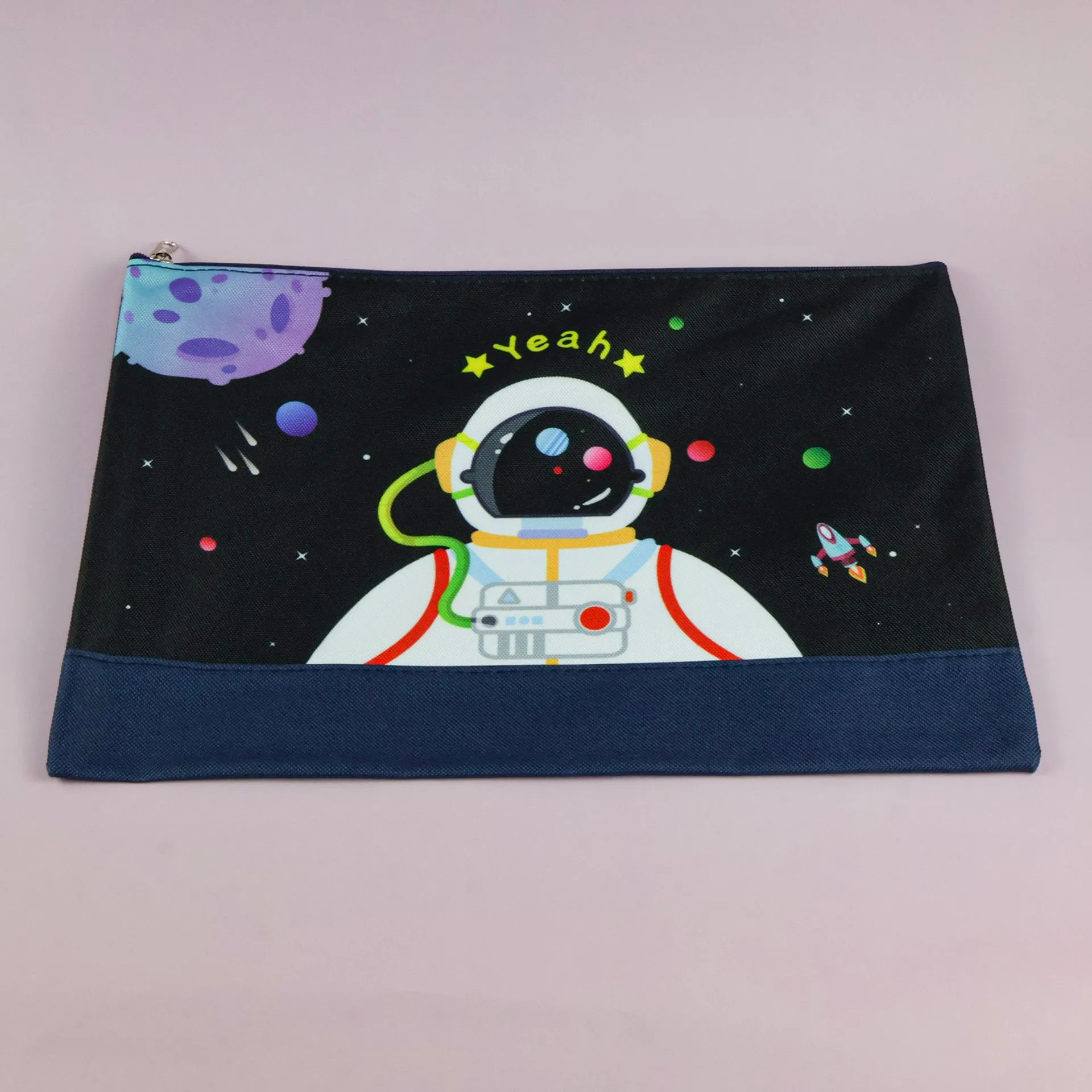 Astronaut Canvas Zipper Document Bag